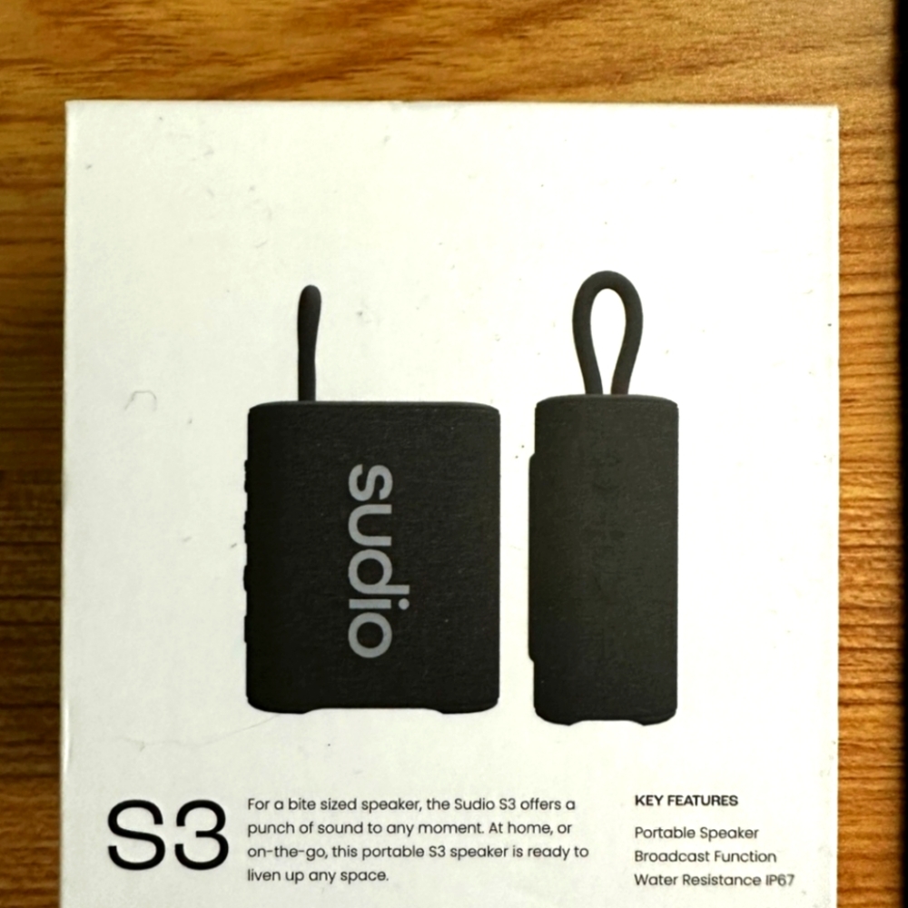 Sudio S3 Portable Speaker